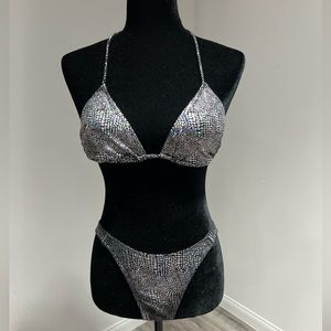 Vintage Carabella String Bikini With High Cut Bottom